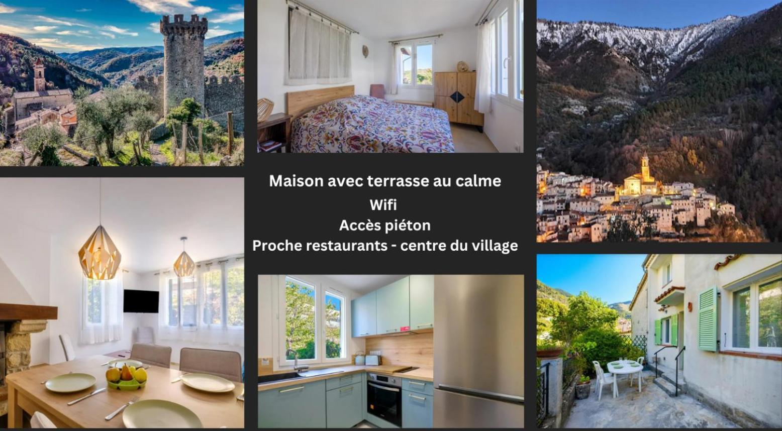 La Tiniera A Luceram - Maison Renovee 2023- Terrasse - Wifi - Village Des Creches Exteriér fotografie